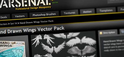 Vector Freebie: Hand Drawn Wings
