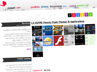 joseph | earl - flash & web design portfolio